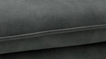 Polsterhocker W.schillig i. i. aus Stoff in Dunkelgrau W.SCHILLIG Polsterserie Broadway - Polsterhocker elephantgrauer Bezug V52 23 - ca. 125 x 71 cm