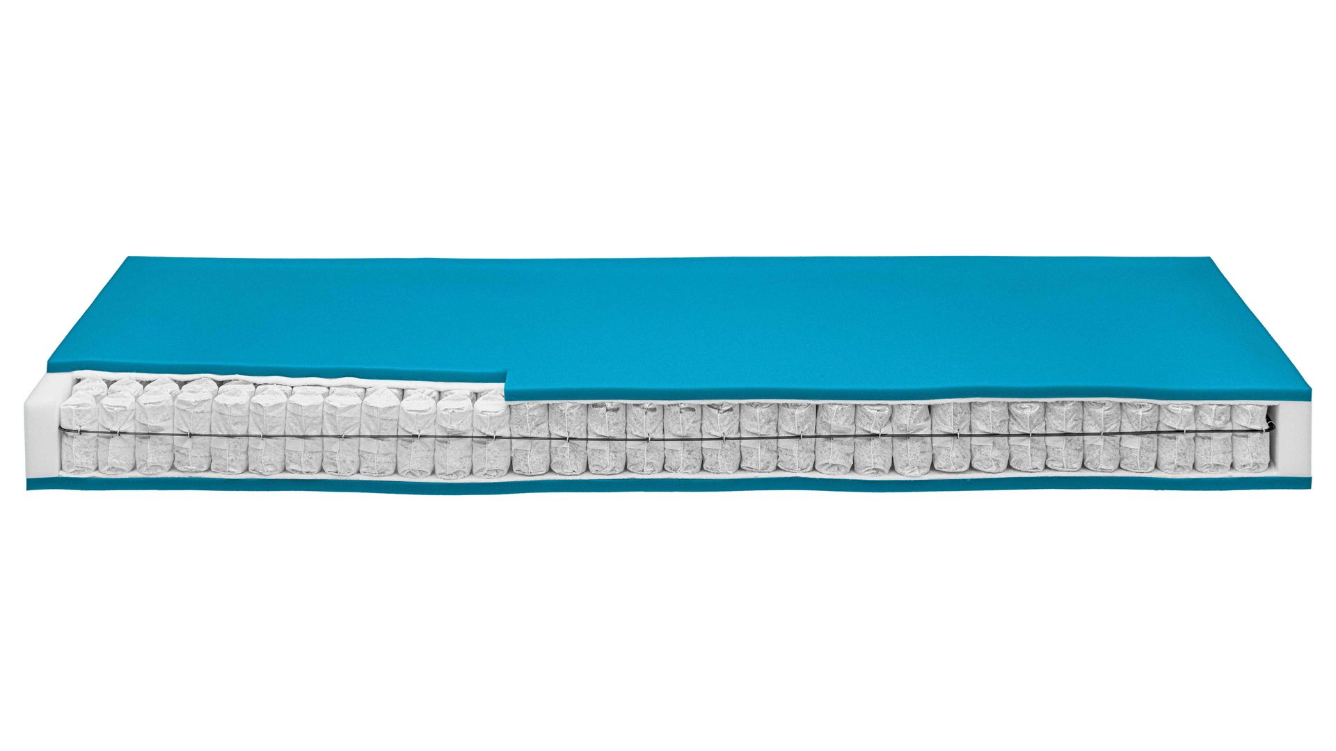 Federkernmatratze comfortmaster besser sitzen, liegen, leben aus Stoff in Weiß Comfortmaster Matratze Classic T H2, Taschenfederkern – Liegefläche ca. 100 x 210 cm
