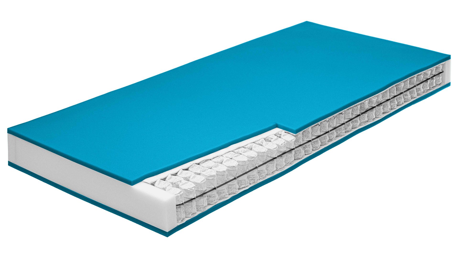 Federkernmatratze comfortmaster besser sitzen, liegen, leben aus Stoff in Weiß Comfortmaster Matratze Classic T H3, Taschenfederkern – Liegefläche ca. 100 x 180 cm