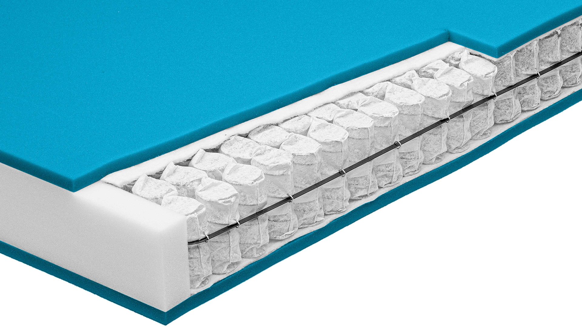 Federkernmatratze comfortmaster besser sitzen, liegen, leben aus Stoff in Weiß Comfortmaster Matratze Classic T H2, Taschenfederkern – Liegefläche ca. 200 x 210 cm