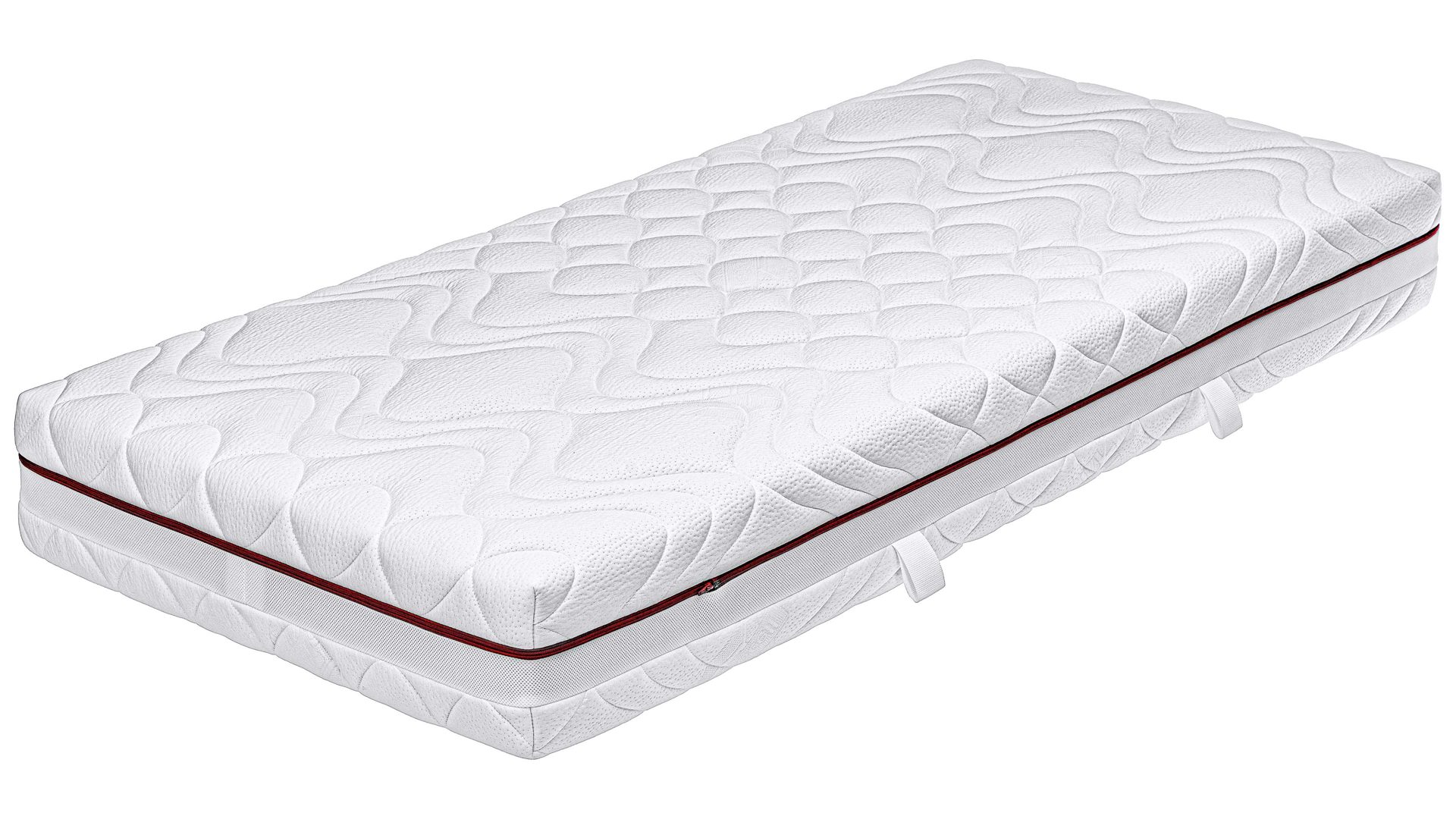 Federkernmatratze comfortmaster besser sitzen, liegen, leben aus Stoff in Weiß Comfortmaster Matratze Exklusiv T H3, Taschenfederkern – Liegefläche ca. 140 x 200 cm