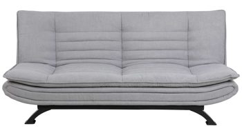 Schlafsofa Actona group aus Stoff in Hellgrau Schlafsofa Faith - Schlafcouch als vielseitiges Polstermöbel hellgrauer Stoffbezug Enjoy 21 & mattschwarzes Gestell