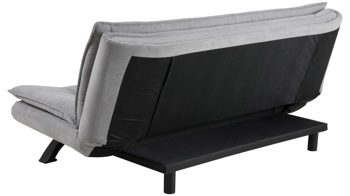 Schlafsofa Actona group aus Stoff in Hellgrau Schlafsofa Faith - Schlafcouch als vielseitiges Polstermöbel hellgrauer Stoffbezug Enjoy 21 & mattschwarzes Gestell