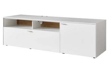 Lowboard Venjakob aus Kunststoff in Weiß VENJAKOB Wohnprogramm Sentino 3000 - Lowboard kristallweiße matte Lackoberflächen – ca. 182 x 55 x 53 cm