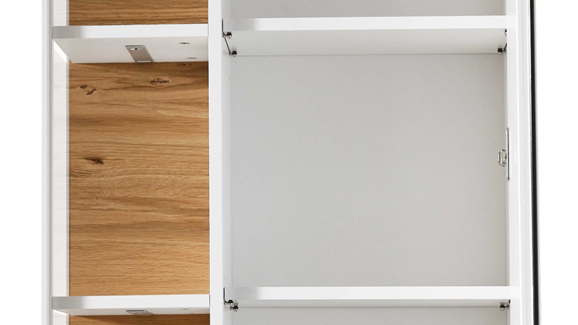 Vitrine Venjakob aus Kunststoff in Weiß VENJAKOB Wohnprogramm Sentino 3000 - Hängevitrine kristallweiße matte Lackoberflächen – ca. 62 x 139 x 33 cm