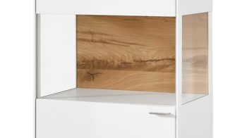 Vitrine Venjakob aus Kunststoff in Weiß VENJAKOB Wohnprogramm Sentino 3000 - Vitrine kristallweiße matte Lackoberflächen – ca. 62 x 207 x 43 cm