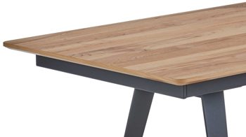 Esstisch Venjakob aus Holz in Holzfarben VENJAKOB Esstisch Russ ET312 Eiche Rustico hell geölt & matt Anthrazit - ca. 140 x 90 cm