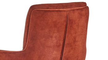 Vierfußstuhl Venjakob aus Stoff in Kupfer VENJAKOB Armlehnenstuhl Anna kupferfarbener Bezug & matt anthrazitfarbenes Metall