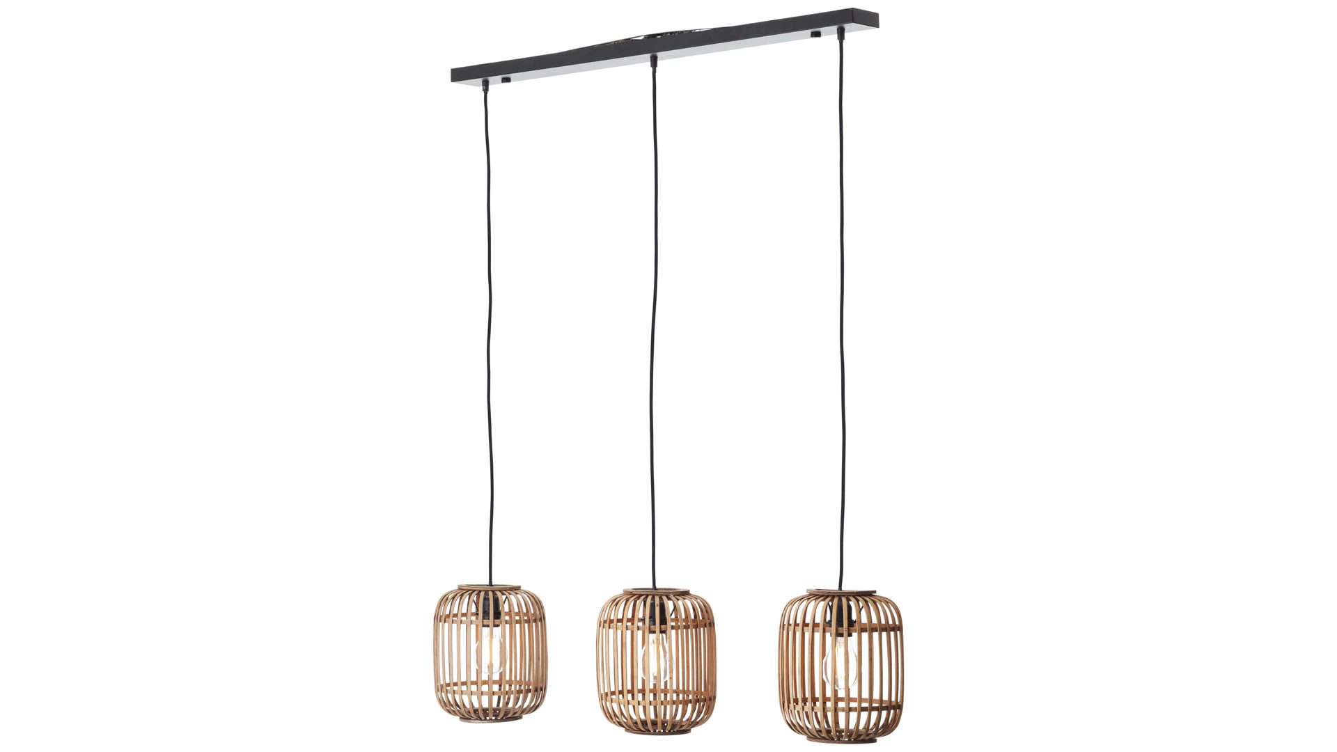 Pendelleuchte Brilliant aus Geflecht in Hellbraun Brilliant Pendelleuchte Woodrow hellbrauner Bambus - Breite ca. 105 cm