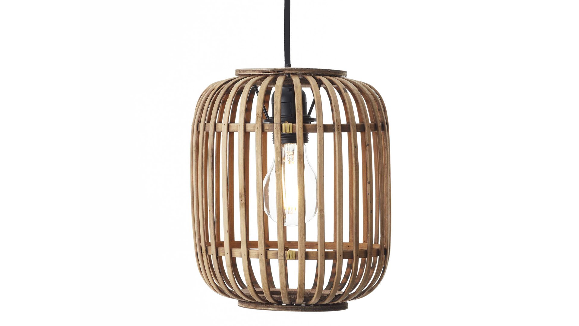 Pendelleuchte Brilliant aus Geflecht in Hellbraun Brilliant Pendelleuchte Woodrow hellbrauner Bambus - Breite ca. 105 cm