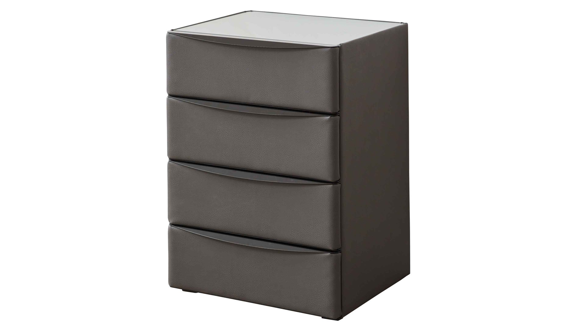 Nachtkommode comfortmaster besser sitzen, liegen, leben aus Stoff in Grau Comfortmaster OC-PB21005 - Nachtkommode 64 graues Kunstleder Santiago 472000 – vier Schubladen