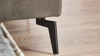 Ecksofa modulmaster aus Stoff in Dunkelgrün Modulmaster MM-ZE1156 - Ecksofa olivgrüne Wirkware Salsa & schwarze Metallfüße - Stellfläche ca. 254 x 179 cm