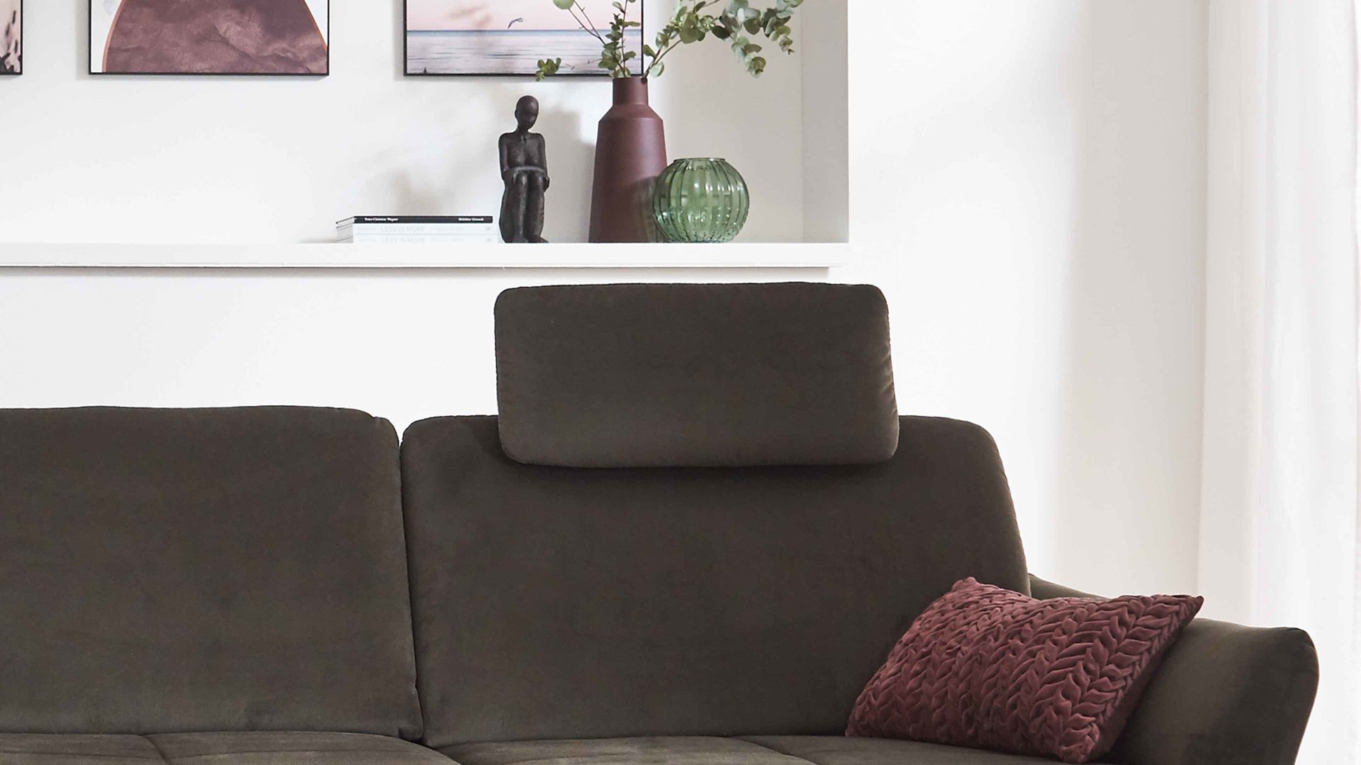 Kopfstütze modulmaster aus Stoff in Dunkelgrün Modulmaster MM-ZE1156 - Premiumkopfstütze PKSG olivgrüne Wirkware Salsa - ca. 60 x 28 cm