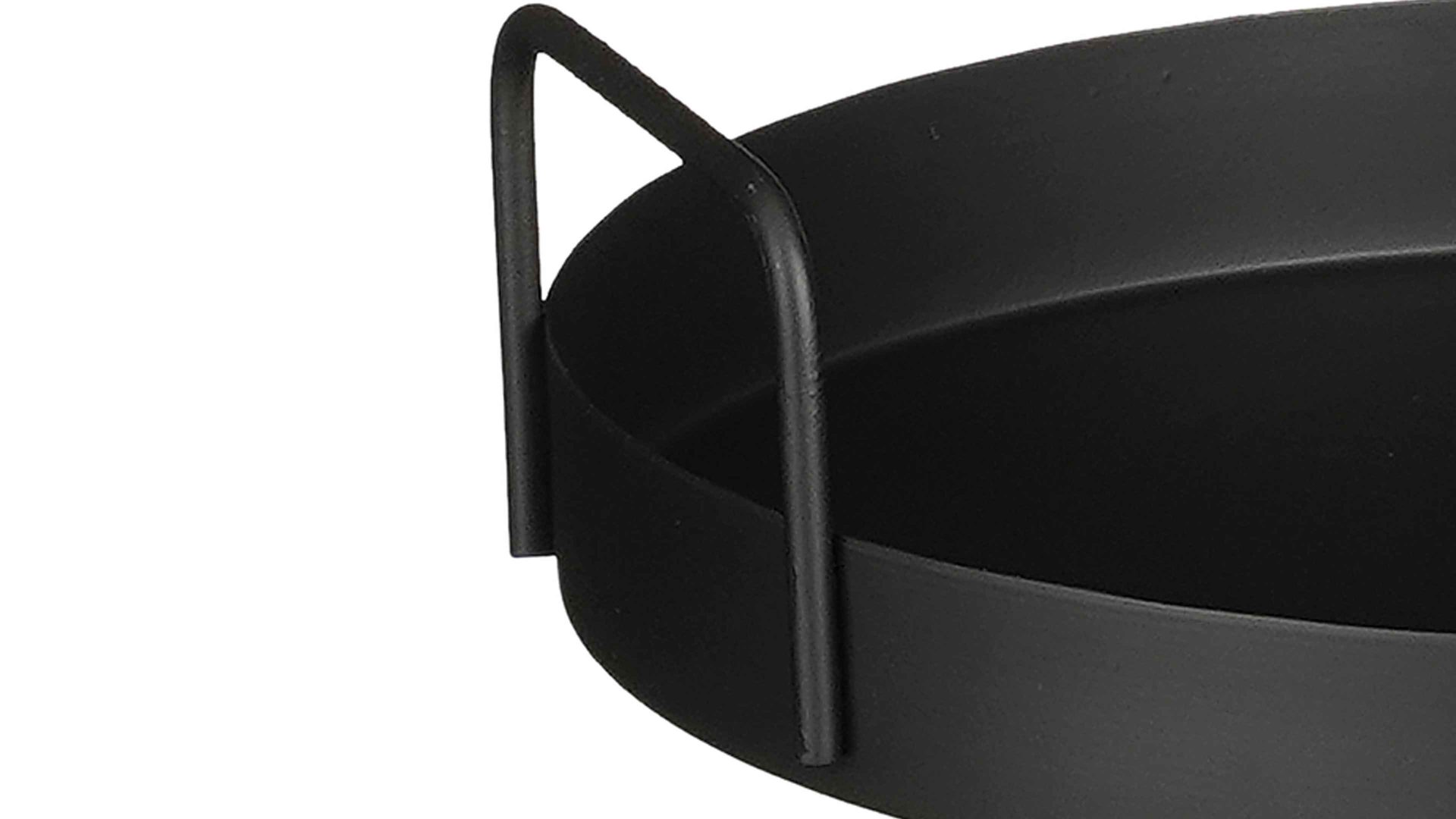 Tablett Edelman® aus Metall in Schwarz Tablett Razz schwarzes Eisen - Durchmesser ca. 25 cm