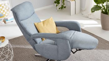 Relaxsessel modulmaster aus Stoff in Hellblau Modulmaster MM-MP1063 - Relaxsessel 1DRF stahlfarbene Chenille Nemo & Chrom-Kreuzfuß