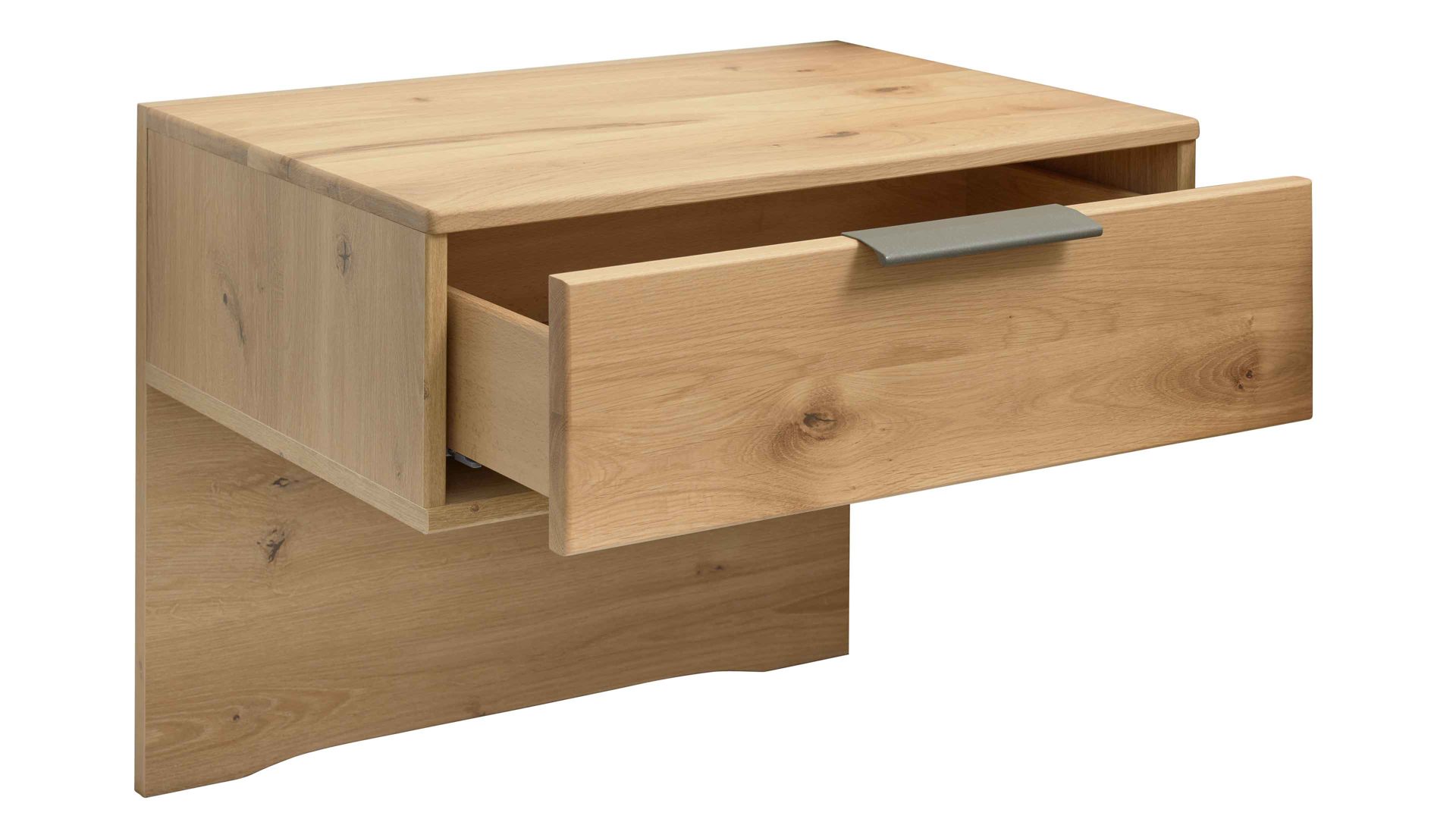Nachtkommode Interliving aus Holz in Holzfarben Interliving Schlafzimmer Serie 1027 – Nachtkonsolen-Set Eiche bianco - zweiteilig