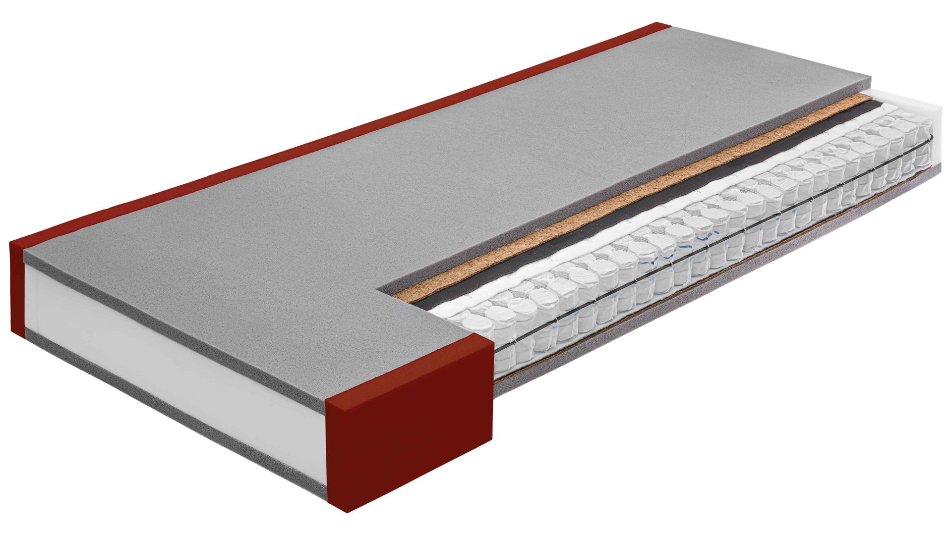 Federkernmatratze Interliving aus Stoff in Weiß Interliving Matratze Medikontur 1930 H5, Taschenfederkern – Liegefläche ca. 160 x 200 cm