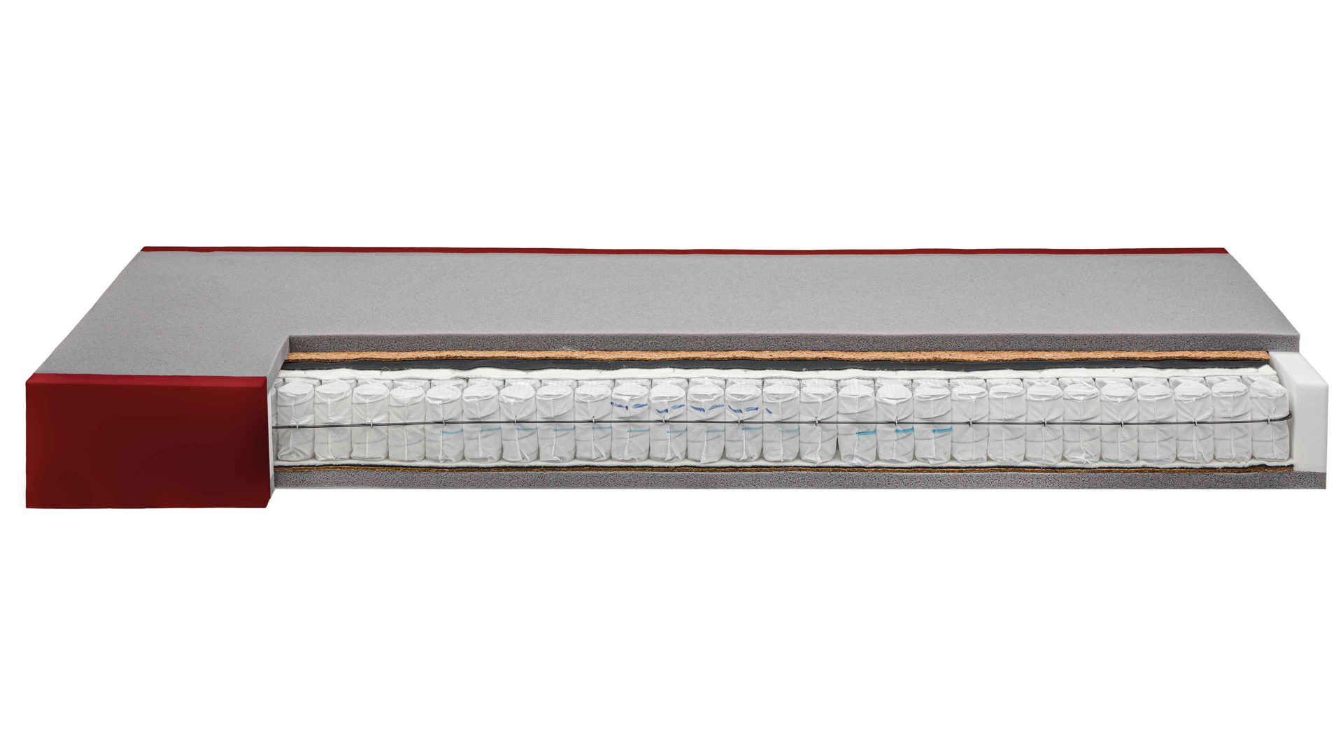 Federkernmatratze Interliving aus Stoff in Weiß Interliving Matratze Medikontur 1930 H5, Taschenfederkern – Liegefläche ca. 100 x 200 cm