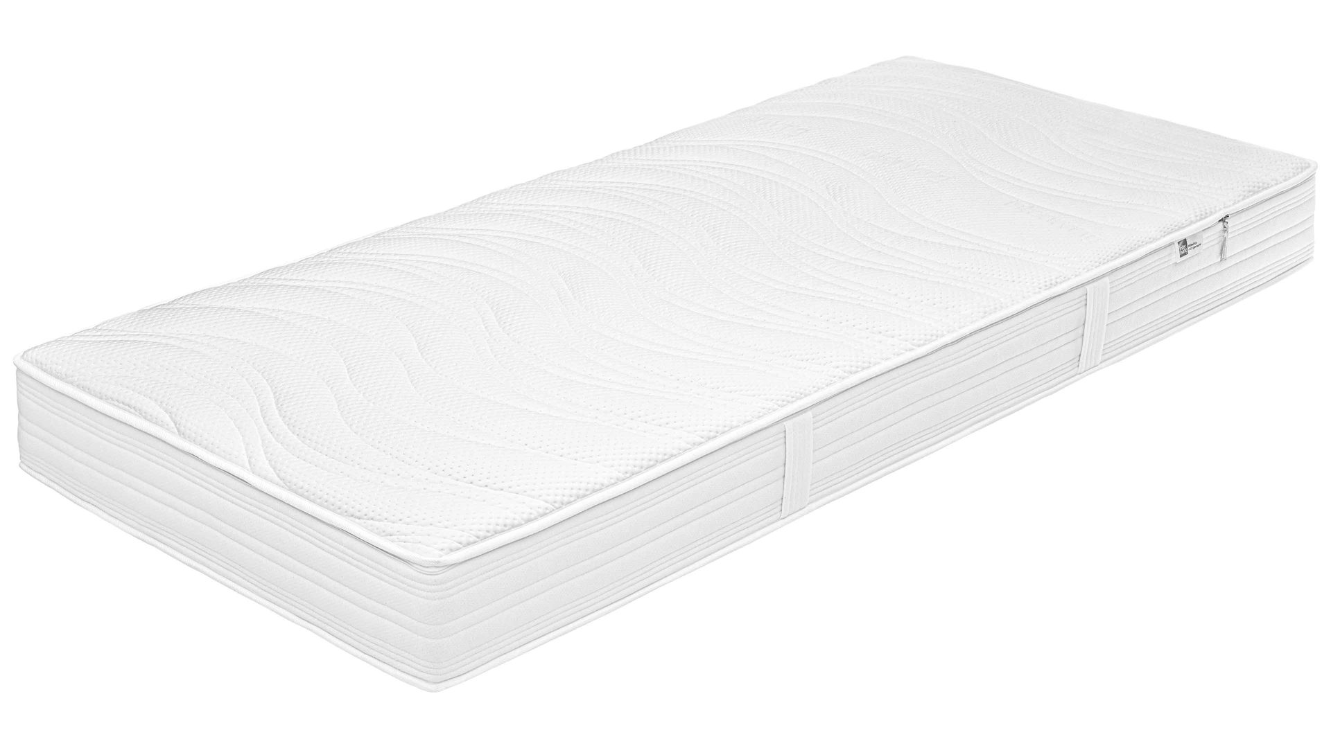 Federkernmatratze Interliving aus Stoff in Weiß Interliving Matratze Medikontur 1930 H4, Taschenfederkern – Liegefläche ca. 160 x 200 cm