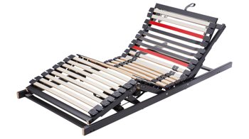 Lattenrost Interliving aus Holz in Anthrazit Interliving Lattenrost Serie 1950 - V6581 Kabel & zwei Motoren – Liegefläche ca. 90 x 190 cm