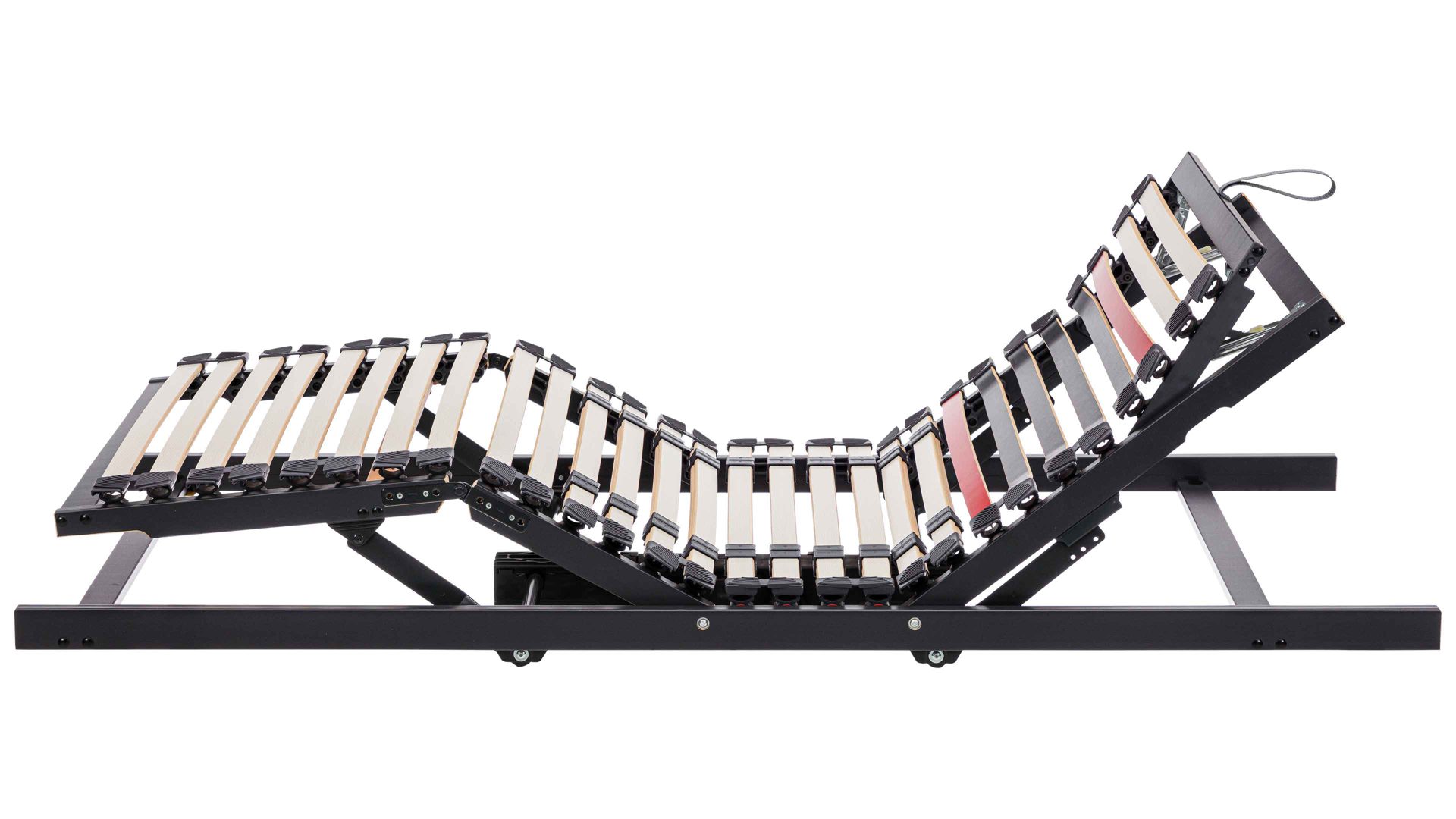 Lattenrost Interliving aus Holz in Anthrazit Interliving Lattenrost Serie 1950 mit zwei Motoren Funk & zwei Motoren – Liegefläche ca. 90 x 200 cm