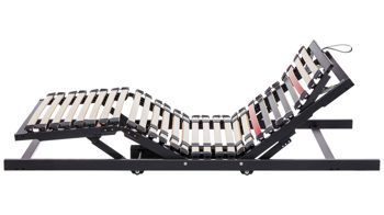 Lattenrost Interliving aus Holz in Anthrazit Interliving Lattenrost Serie 1950 - V6585 Funk & zwei Motoren – Liegefläche ca. 90 x 200 cm