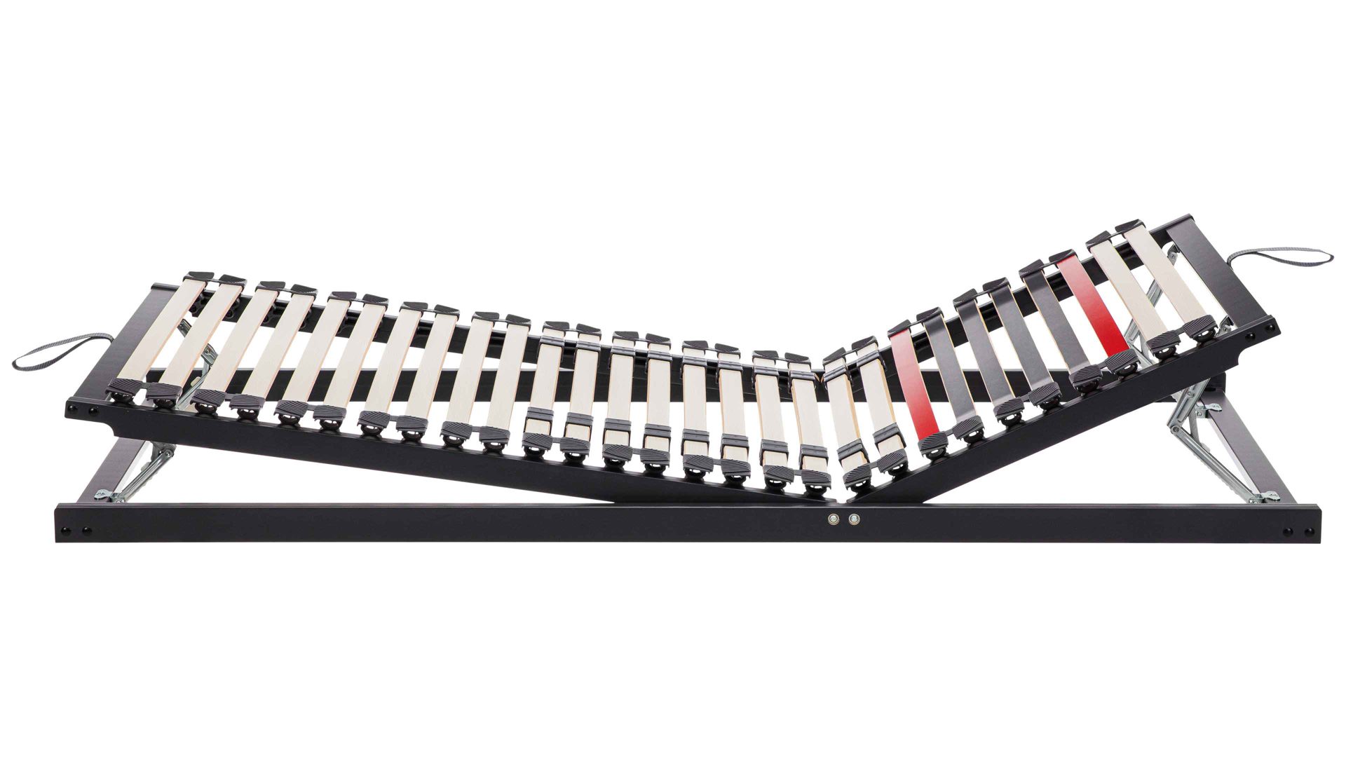 Lattenrost Interliving aus Holz in Anthrazit Interliving Lattenrost Serie 1950 mit manueller Verstellung manuell verstellbar – Liegefläche ca. 90 x 190 cm