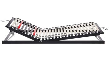 Lattenrost Interliving aus Holz in Anthrazit Interliving Lattenrost Serie 1950 mit Hebehilfe mit Hebehelfe manuell verstellbar – Liegefläche ca. 140 x 200 cm