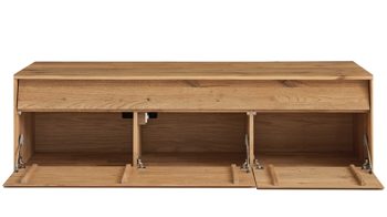 Lowboard Decker aus Holz in Holzfarben Lowboard biancofarbene Wildeiche – Breite ca. 185 cm