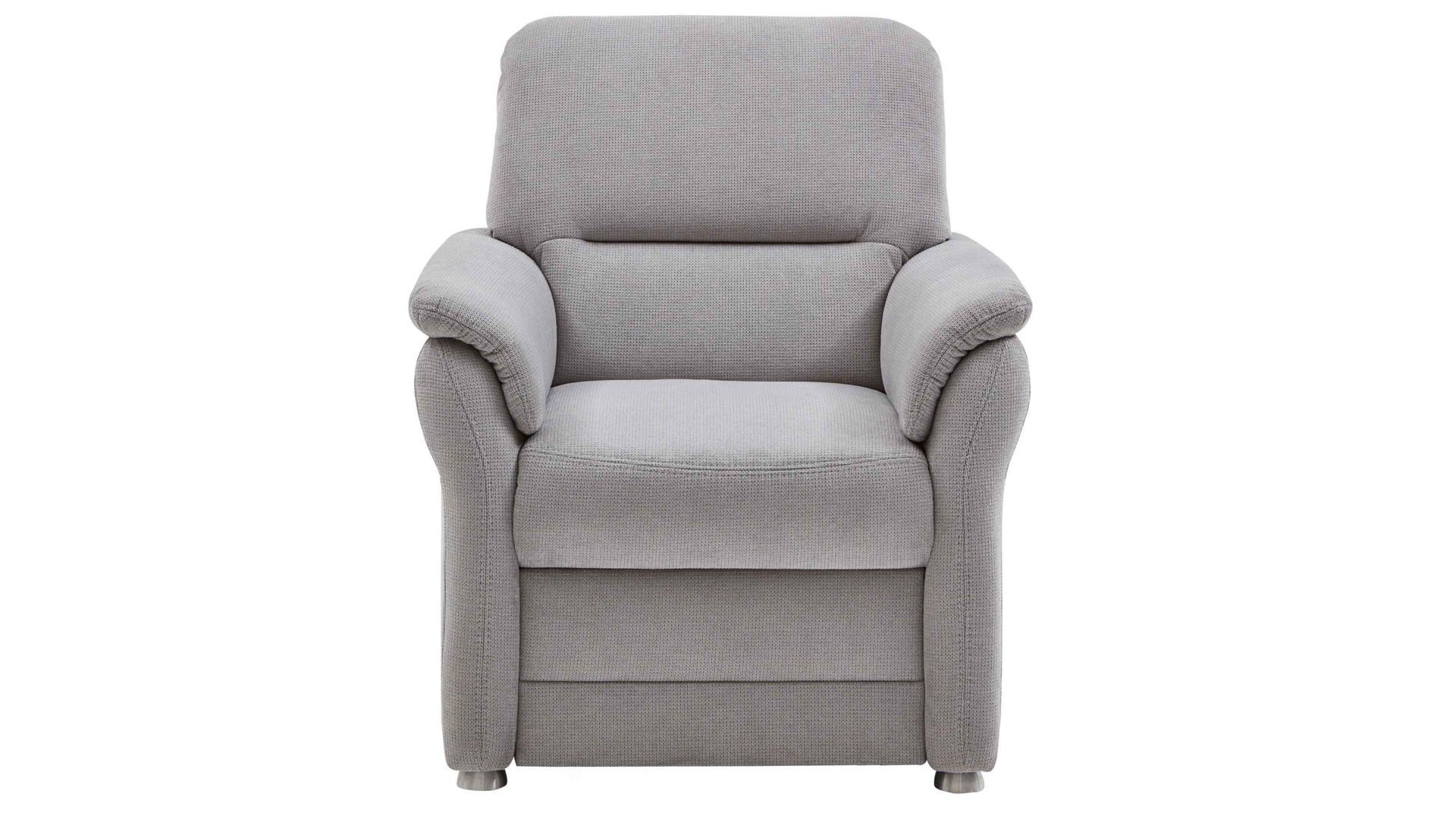 Polstersessel modulmaster aus Stoff in Hellgrau Modulmaster MM-PP1013 - Polstersessel silberfarbene Chenille & Alufüße