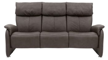 Dreisitzer comfortmaster besser sitzen, liegen, leben aus Leder in Dunkelbraun Comfortmaster Dreisitzer 4898 canyonfarbenes LongLife-Leder LG18 - Breite ca. 205 cm