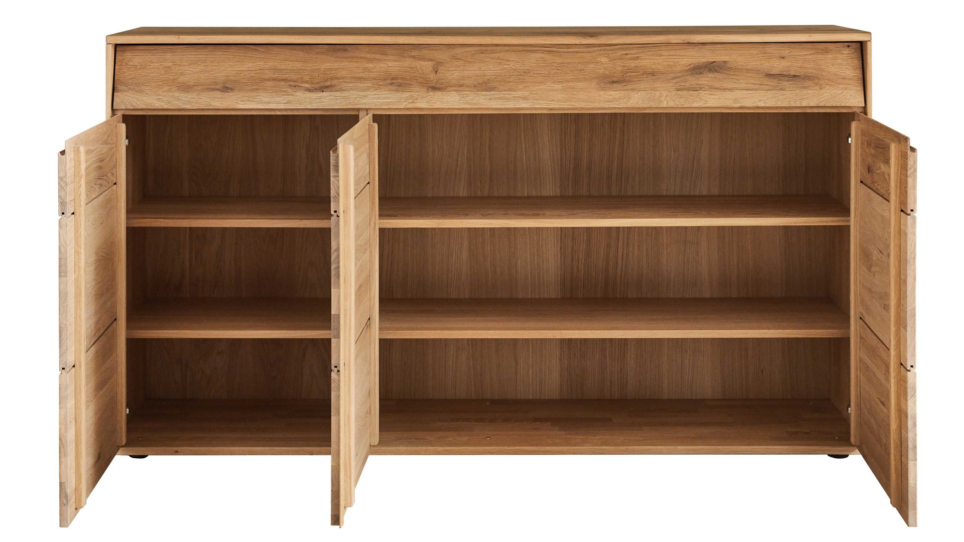 Sideboard Decker aus Holz in Holzfarben Sideboard biancofarbene Wildeiche – Breite ca. 185 cm