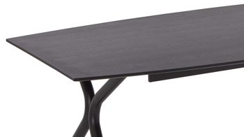 Esstisch Niehoff sitzmoebel aus Holz in Schwarz NIEHOFF SITZMÖBEL Esstisch Dacapo schwarze Platte & matt schwarzes Metallgestell - ca. 220 x 100 cm
