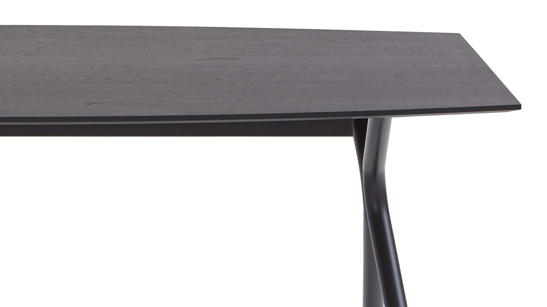 Esstisch Niehoff sitzmoebel aus Holz in Schwarz NIEHOFF SITZMÖBEL Esstisch Dacapo schwarze Platte & matt schwarzes Metallgestell - ca. 200 x 100 cm