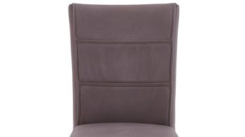 Polsterstuhl Niehoff sitzmoebel aus Mikrofaser in Grau NIEHOFF SITZMÖBEL Bornholm Polsterstuhl grauer Bezug & Eichegestell