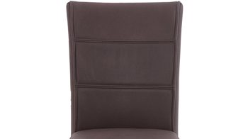 Polsterstuhl Niehoff sitzmoebel aus Mikrofaser in Braun NIEHOFF SITZMÖBEL Bornholm Polsterstuhl brauner Bezug & Eichegestell