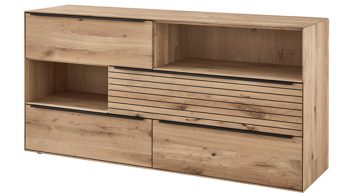 Highboard Decker aus Holz in Holzfarben Sideboard biancofarbene Asteiche – Breite ca. 182 cm
