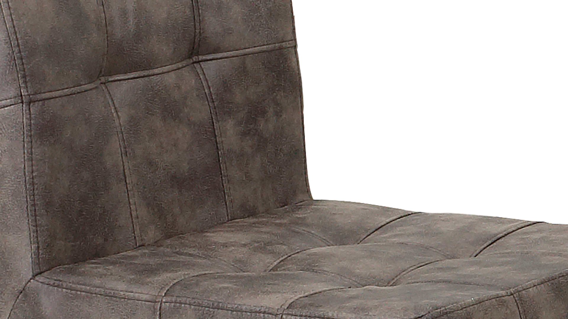 Schwingstuhl Hela aus Stoff in Braun Schwingstuhl Donna S braungraue Mikrofaser Softex Vintage & Metallgestell