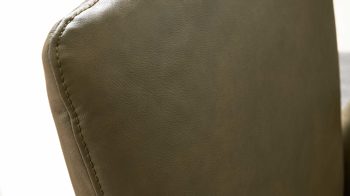 Eckbank Interliving aus Leder in Grün Interliving Esszimmer Serie 5504 - Eckbank grünes Leder EVI 33 & schwarzes Kufengestell S 355 - Stellfläche ca. 249 x 189 cm