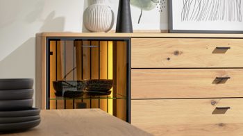 Möbelbeleuchtung Interliving aus Kunststoff in Weiß Interliving Wohnzimmer Serie 2024 - Rückwandbeleuchtung zweiteilig - 8,5 Watt