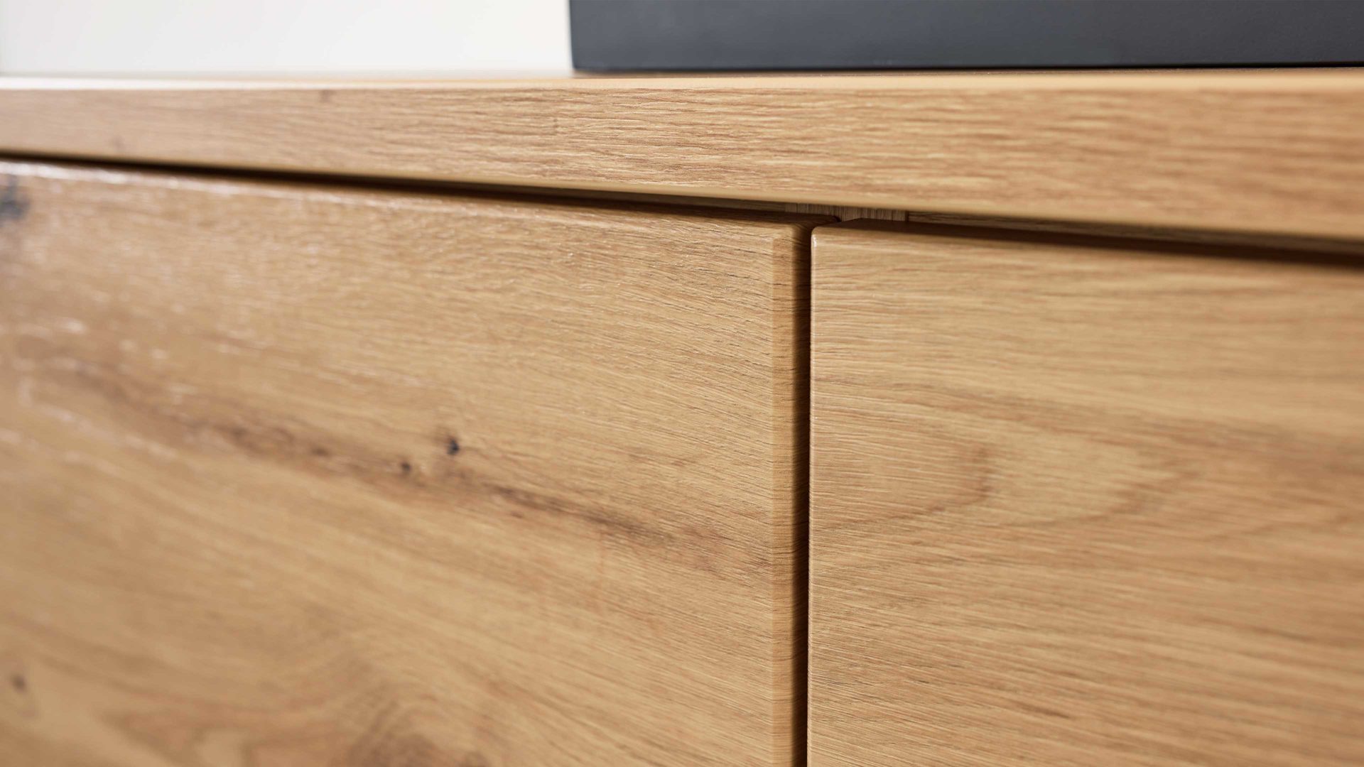 Wohnwand Interliving aus Holz in Holzfarben Interliving Wohnzimmer Serie 2110 - Wohnwand Alteiche - fünfteilig, Breite ca. 345 cm