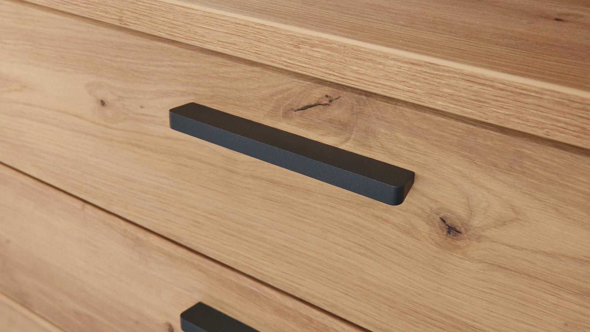 Sideboard Interliving aus Holz in Holzfarben Interliving Wohnzimmer Serie 2110 - Sideboard C15061 Naturbuche - zwei Türen, vier Schubladen, Breite ca. 150 cm