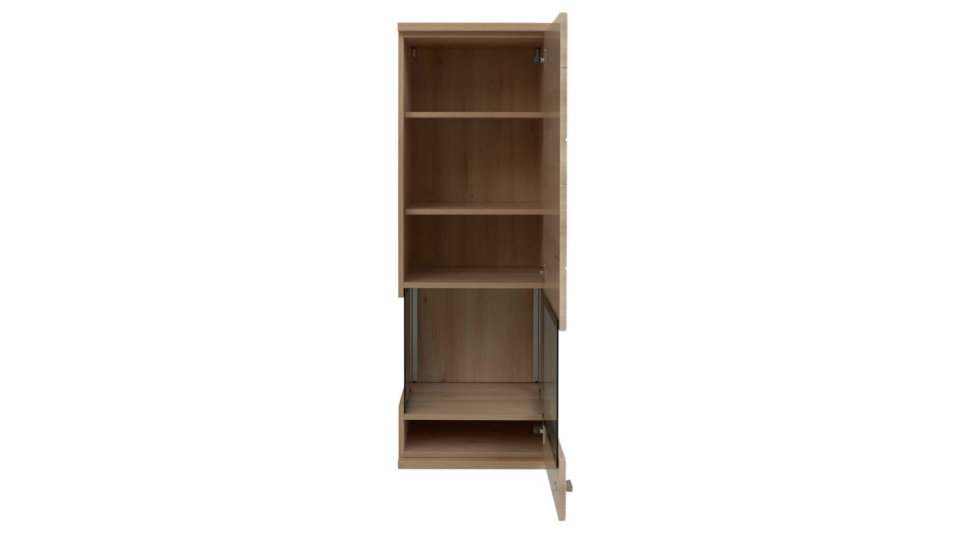 Wohnwand Interliving aus Holz in Holzfarben Hell Interliving Wohnzimmer Serie 2110 - Wohnwand EB31501 Naturbuche - sechsteilig, Breite ca. 315 cm