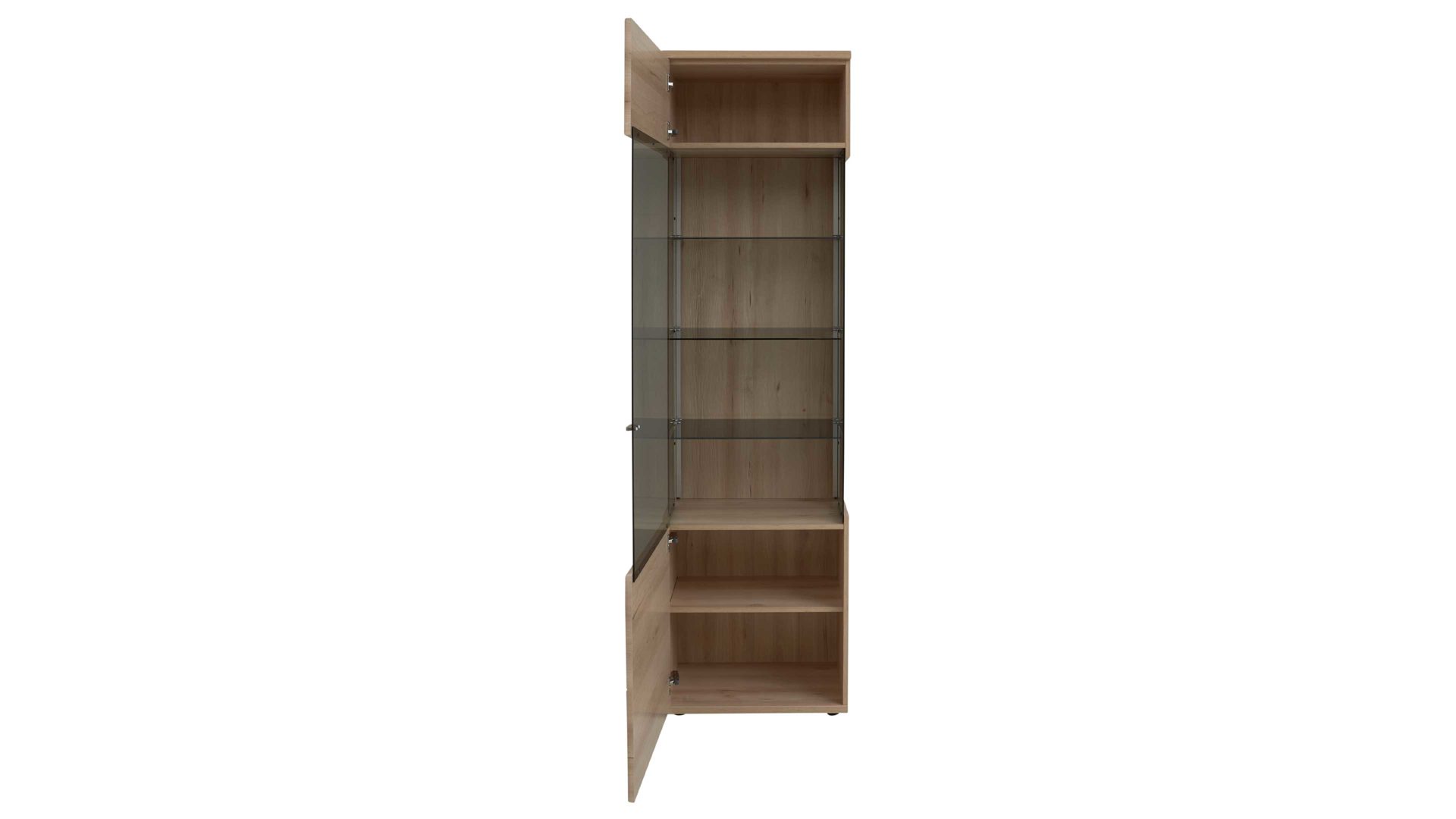 Wohnwand Interliving aus Holz in Holzfarben Hell Interliving Wohnzimmer Serie 2110 - Wohnwand EB31501 Naturbuche - sechsteilig, Breite ca. 315 cm
