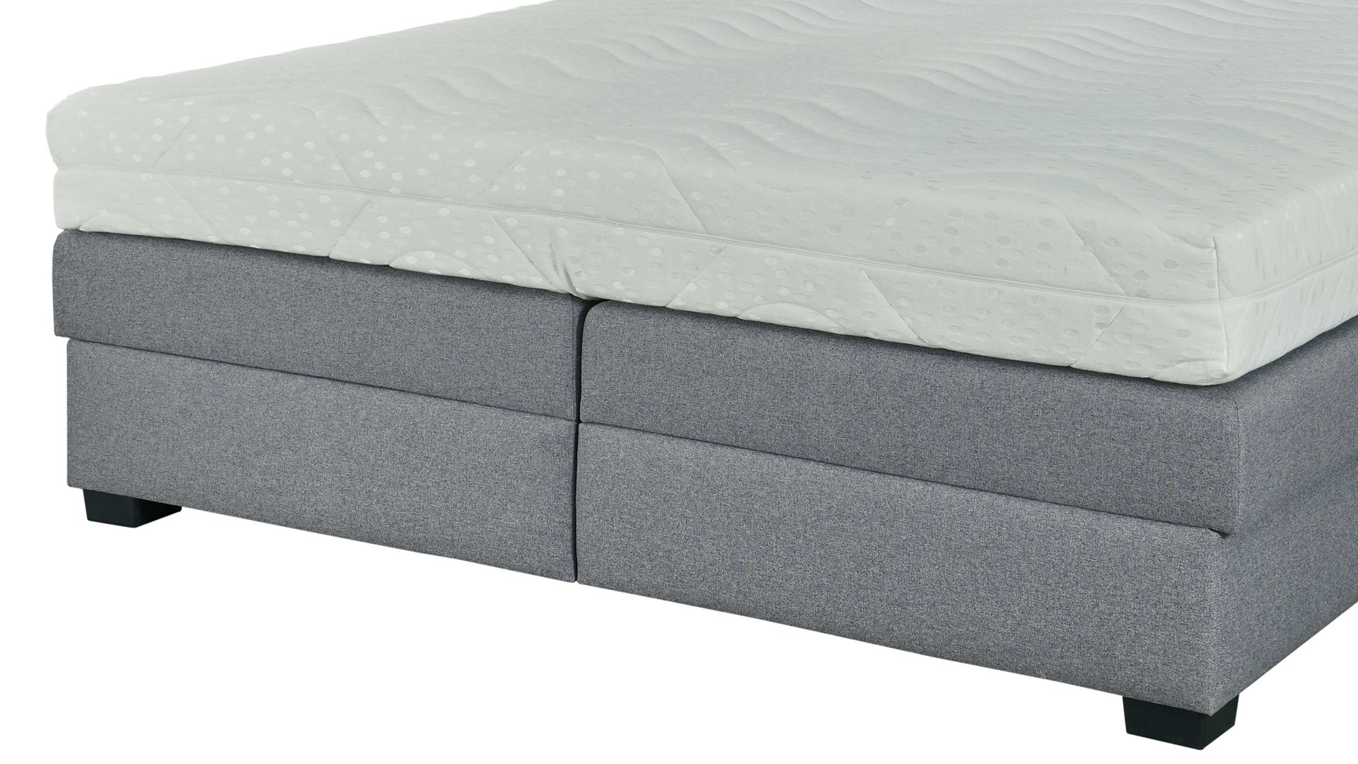Boxspringbett comfortmaster besser sitzen, liegen, leben aus Stoff in Grau Comfortmaster OC-BX21088 - Boxspringbett mit Bettkasten silbergrauer Bezug Twister silver 281300 - Liegefläche ca. 180 x 200 cm