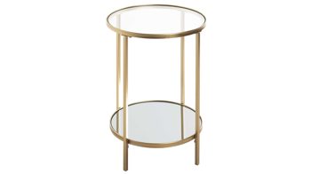 Beistelltisch Haku aus Metall in Metallfarben Beistelltisch goldfarbenes Metall- Durchmesser ca. 39 cm