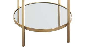 Beistelltisch Haku aus Metall in Metallfarben Beistelltisch goldfarbenes Metall- Durchmesser ca. 39 cm