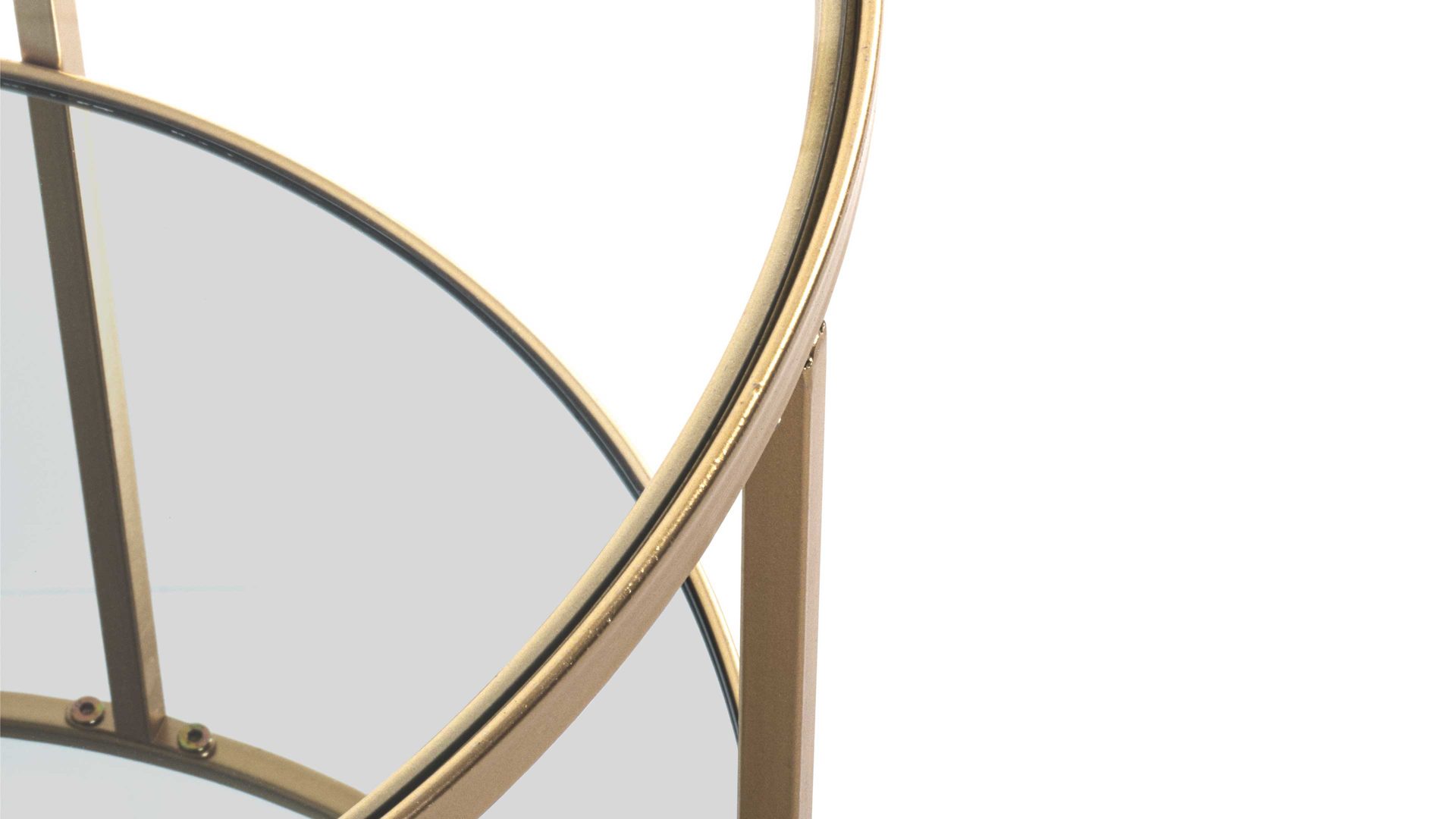 Beistelltisch Haku aus Metall in Metallfarben Beistelltisch goldfarbenes Metall - Durchmesser ca. 60 cm