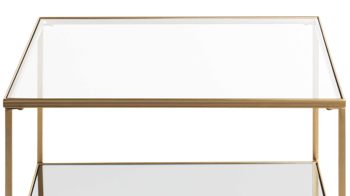 Beistelltisch Haku aus Metall in Metallfarben Beistelltisch goldfarbenes Metall - Breite ca. 60 cm