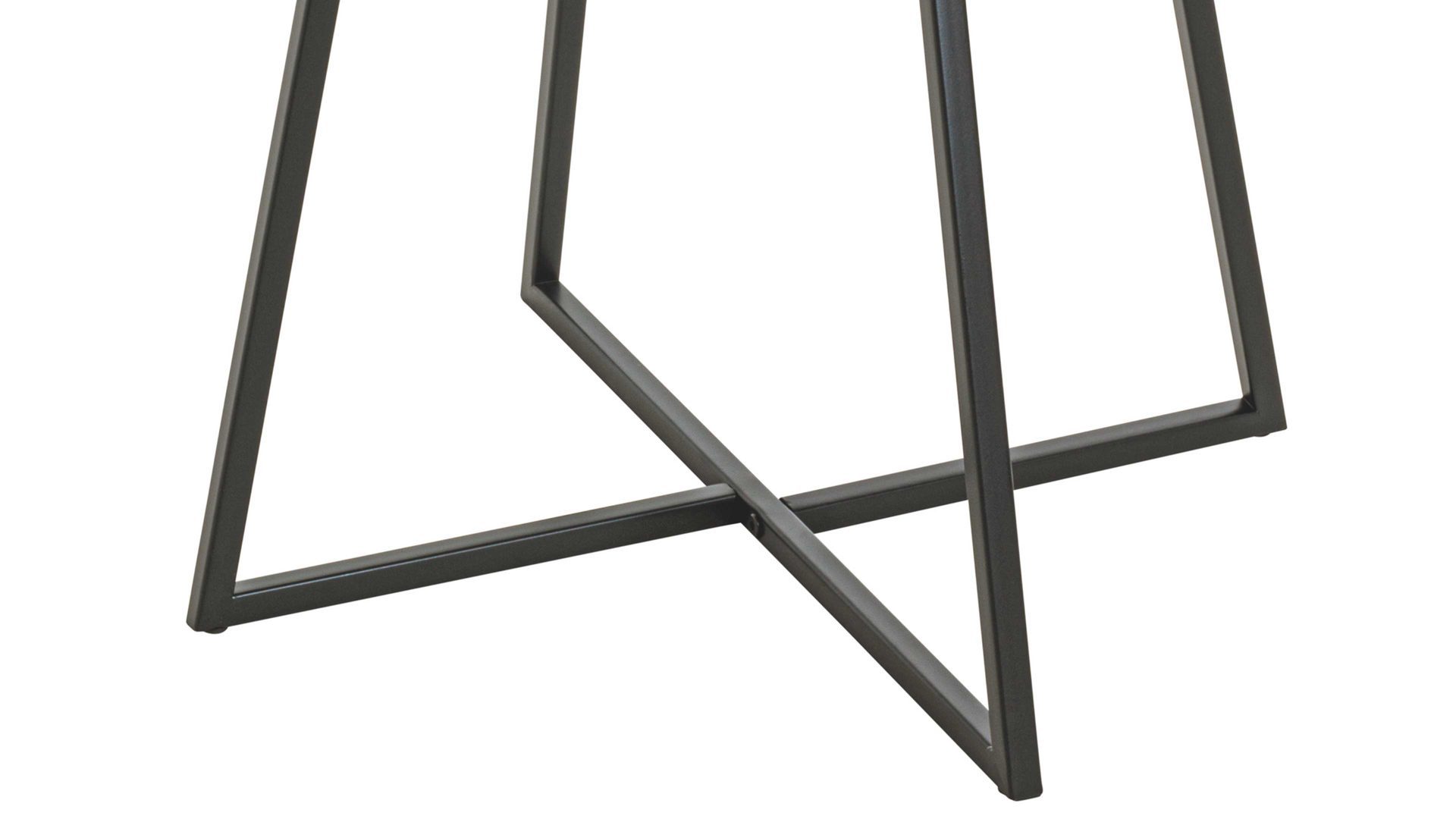 Beistelltisch Haku aus MDF in Holzfarben Beistelltisch Eiche & Schwarz - Durchmesser ca. 48 cm